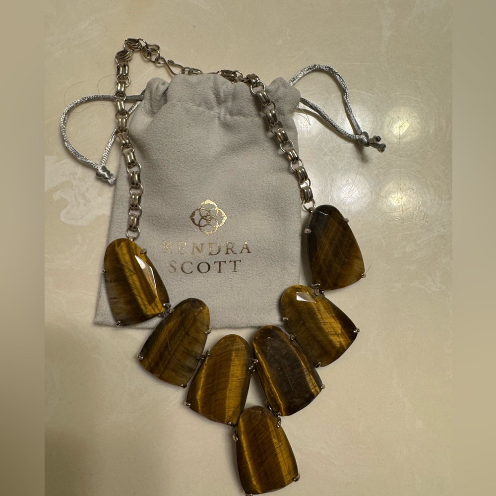 Kendra Scott Statement Necklace Tiger’s Eye
